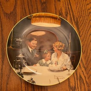 Numbered Norman Rockwell plate. The Birthday Wish.